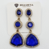 royal blue American diamond earrings