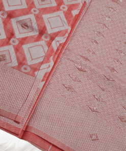 pastel light pink cotton saree