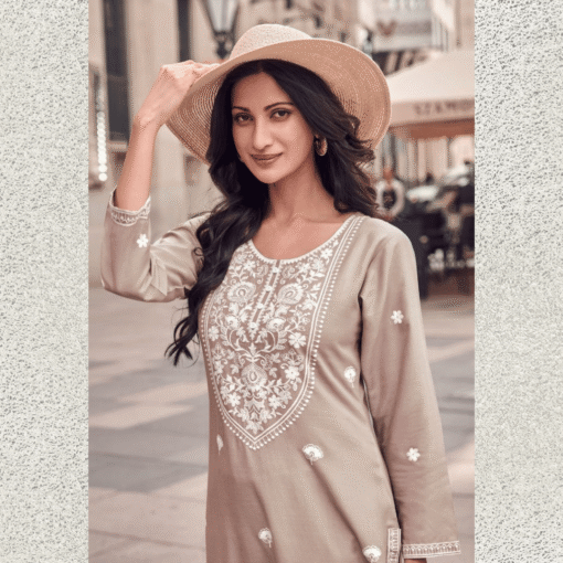 rayon viscose Lakhnawi kurti set