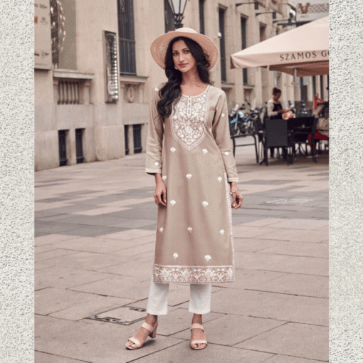 rayon viscose Lakhnawi kurti set