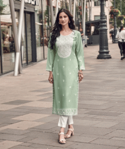 rayon viscose Lakhnawi kurti set