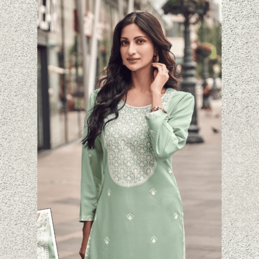 rayon viscose Lakhnawi kurti set