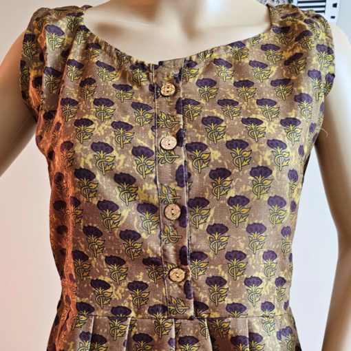 Olive green sleeveless midi dress