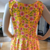 Yellow floral summer dress