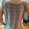 Blue paisley sleeveless midi dress